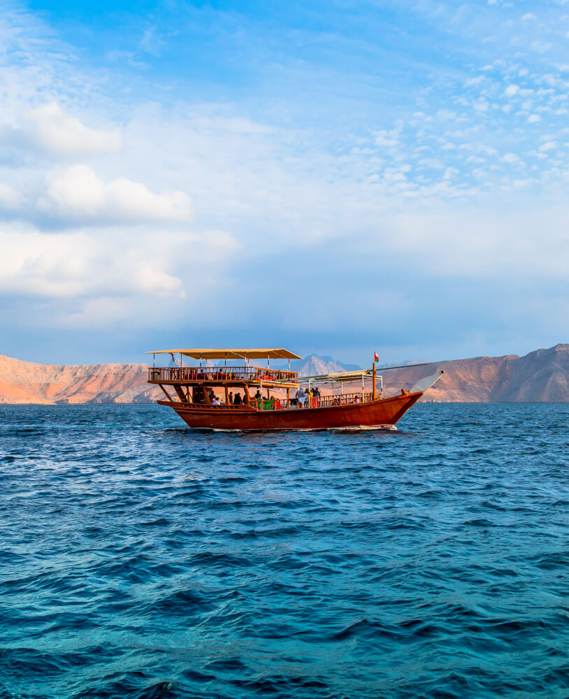 Traditional dhow off the Oman coast